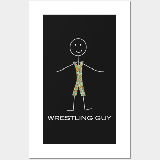 Funny Mens Wrestling Design Posters and Art